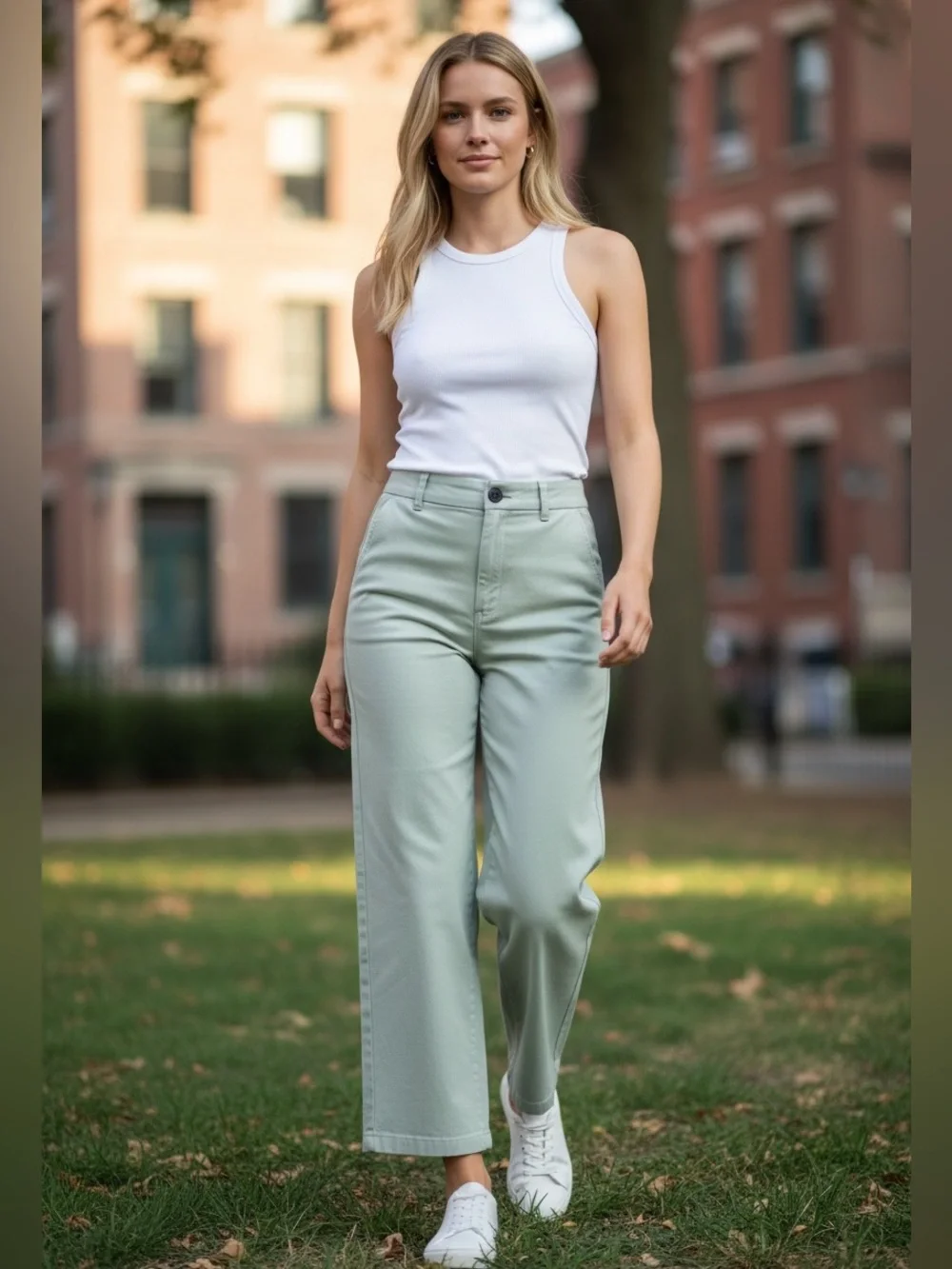 LOFT High Waist Slim Wide Leg Cropped Jeans (H-1)